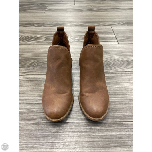 Boots Ankle Heels By Universal Thread In Brown, Size: 6