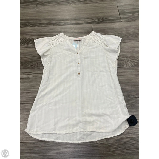 Top Short Sleeve By Knox Rose In White, Size: Xs