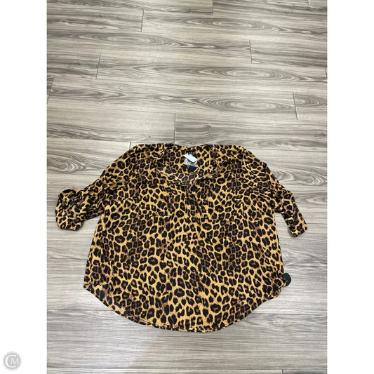 Top Long Sleeve By Torrid In Animal Print, Size: 3x