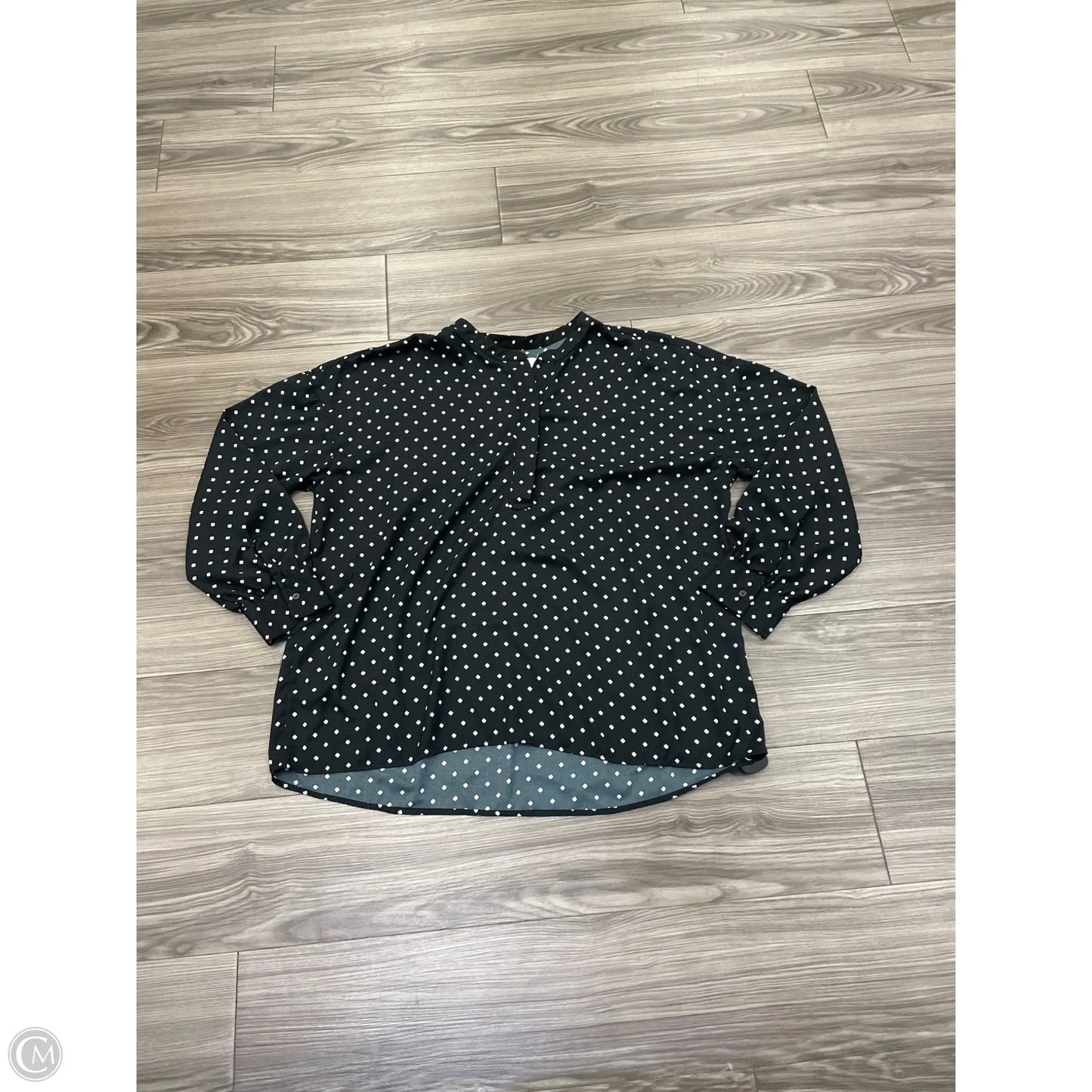 Top Long Sleeve By Time And Tru In Black, Size: Xxl