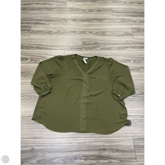 Top Long Sleeve By Maurices In Green, Size: 4x