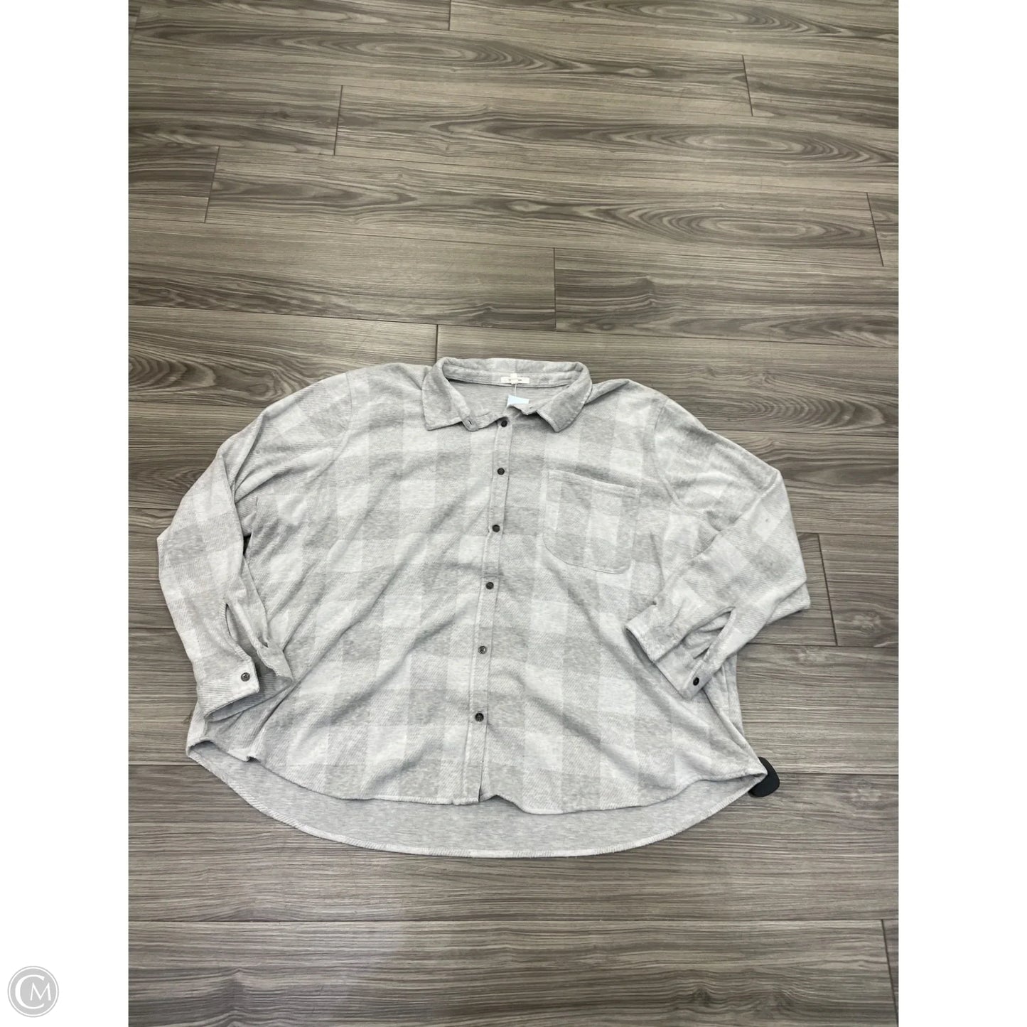 Sweatshirt Collar By Maurices In Grey, Size: 3x