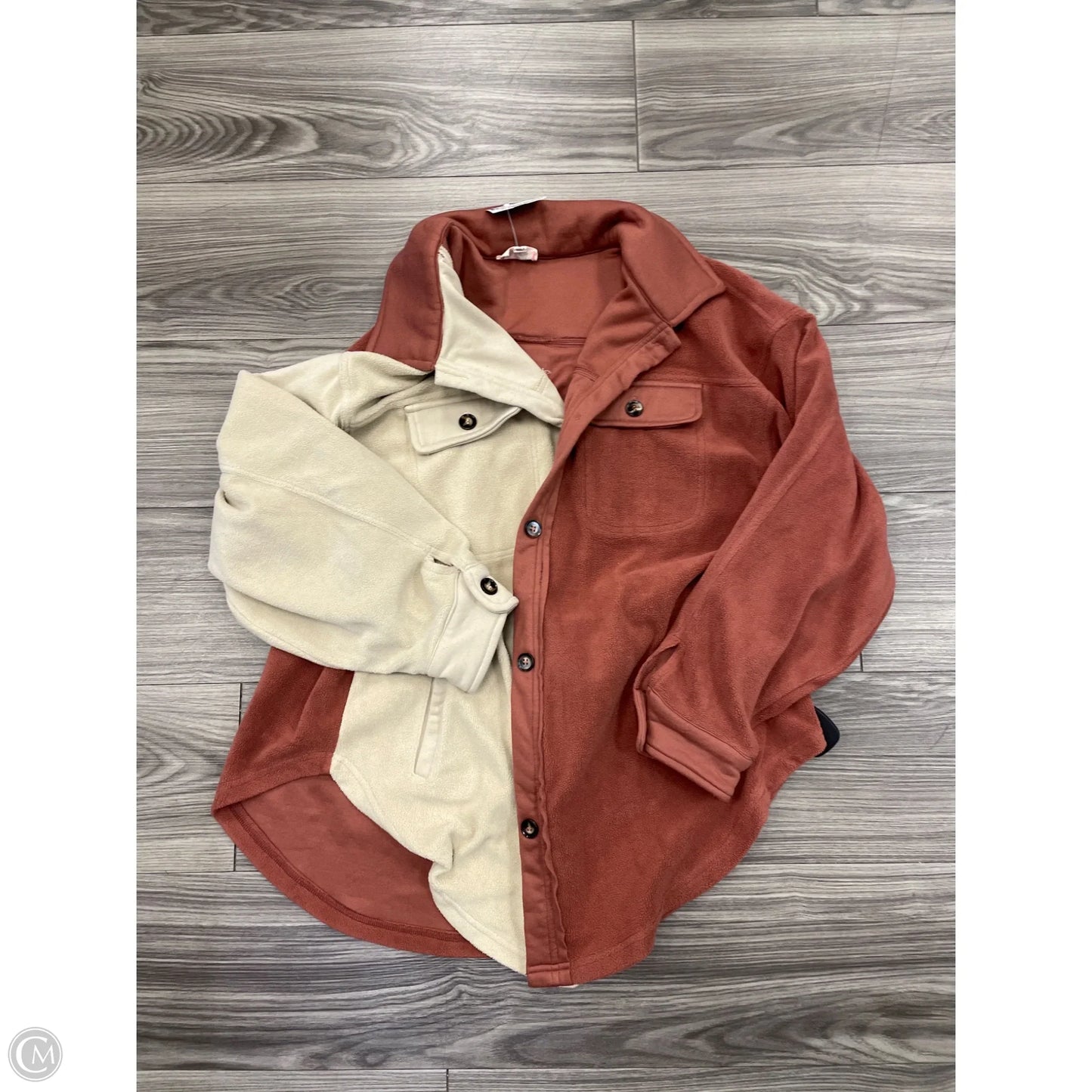 Jacket Shirt By Bibi In Brown, Size: M
