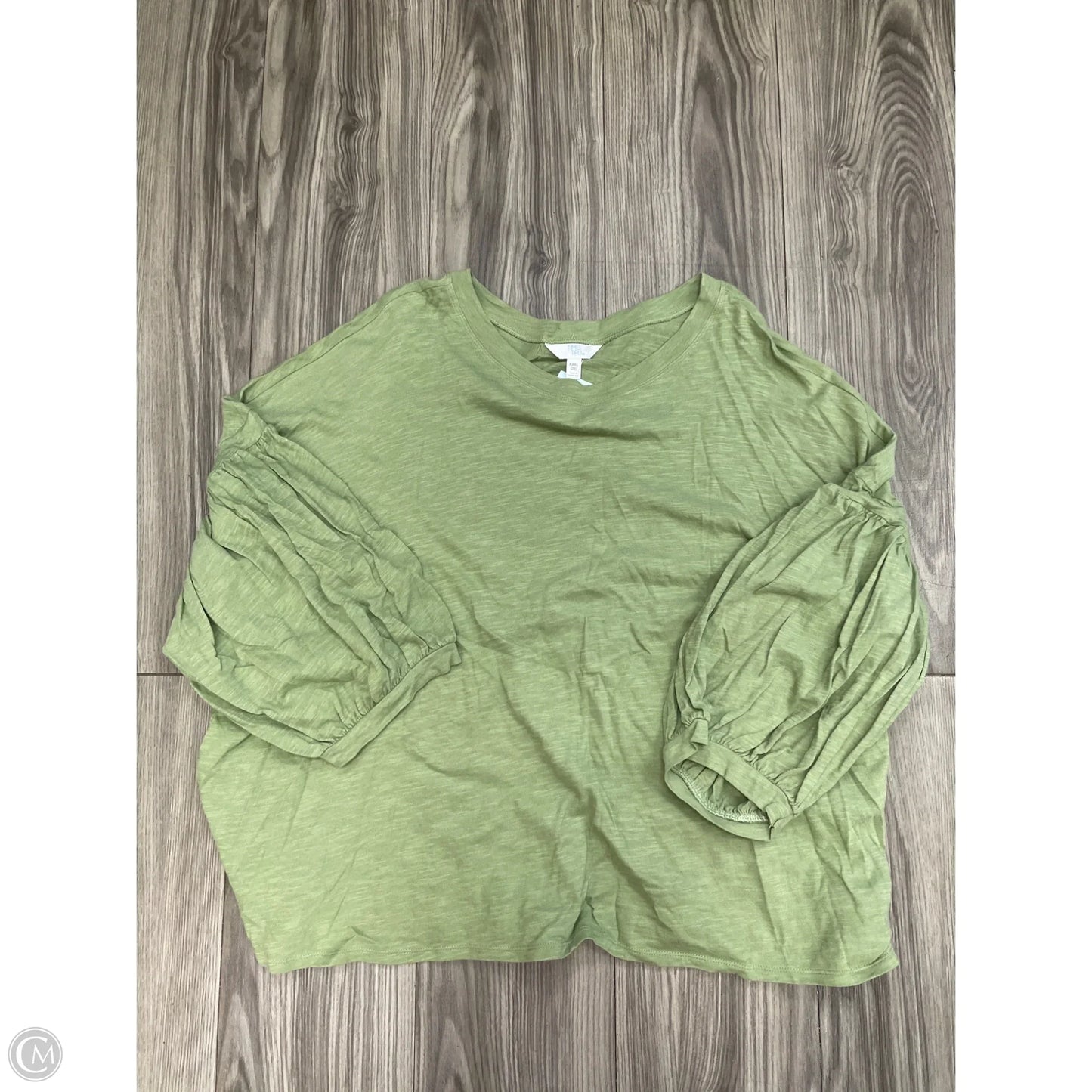 Top Long Sleeve By Time And Tru In Green, Size: 3x