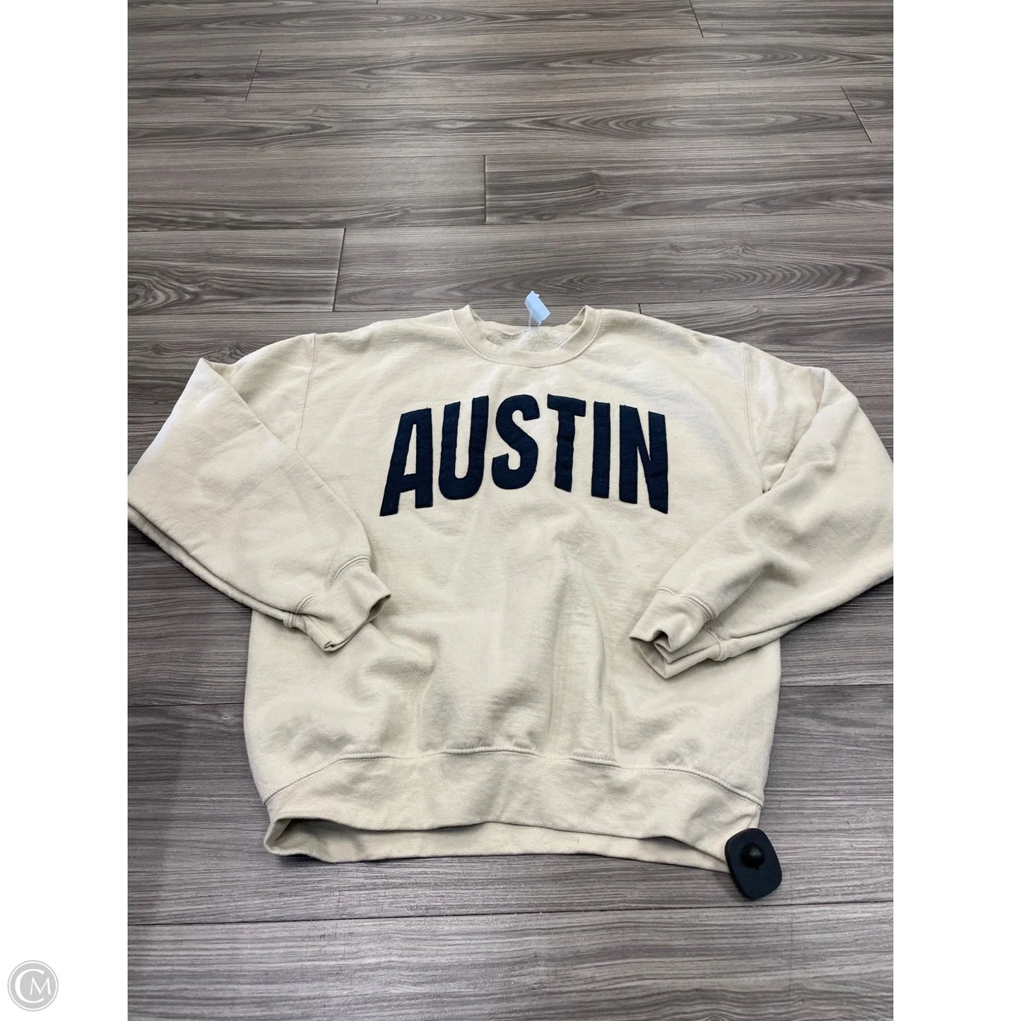 Sweatshirt Crewneck By Clothes Mentor In Tan, Size: S