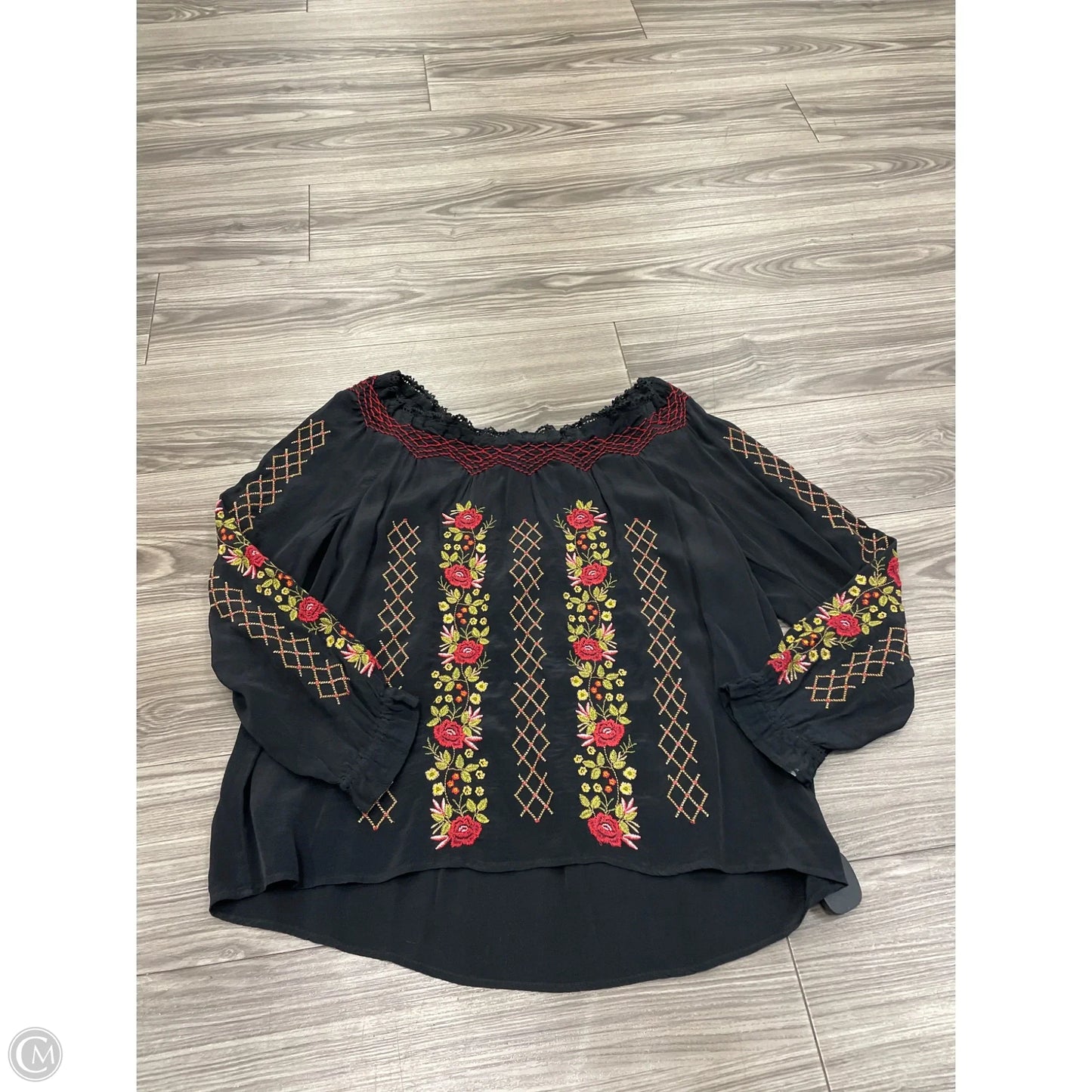 Top Long Sleeve By J. Jill In Black, Size: Mp