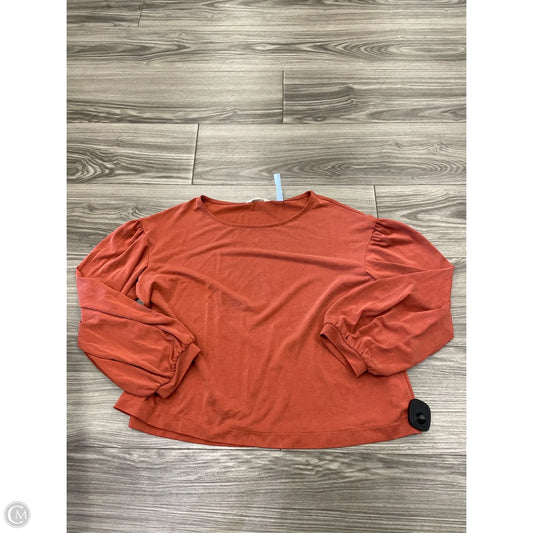 Top Long Sleeve By Madewell In Orange, Size: S