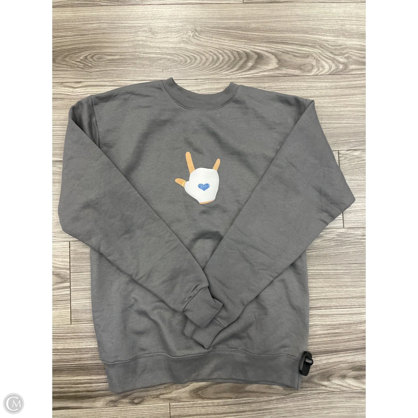 Sweatshirt Crewneck By Clothes Mentor In Grey, Size: S