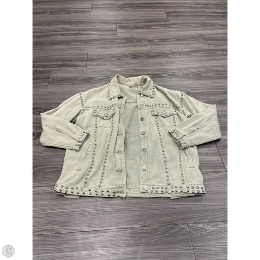 Jacket Denim By Clothes Mentor In Green, Size: M