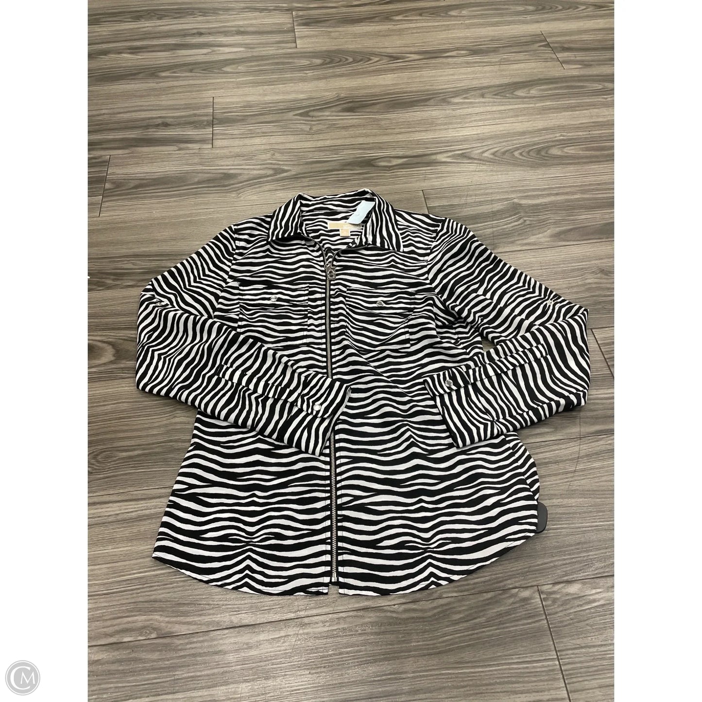 Top Long Sleeve Designer By Michael Kors In Zebra Print, Size: M