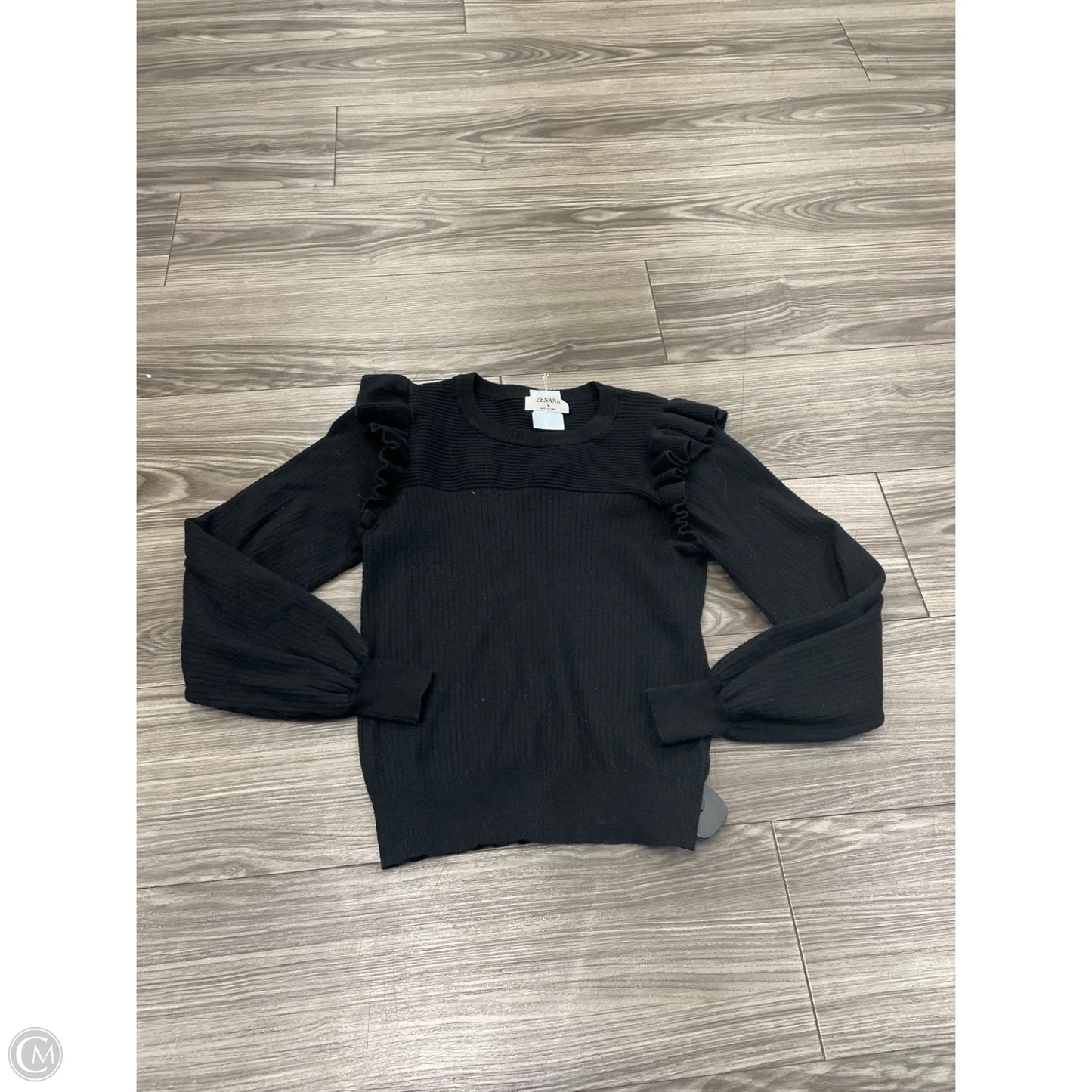 Sweater By Zenana In Black, Size: M