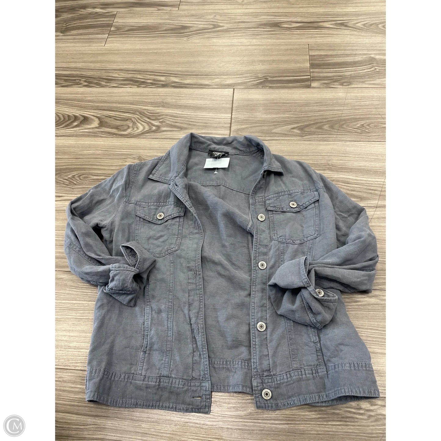 Jacket Denim By Jones And Co In Blue, Size: S