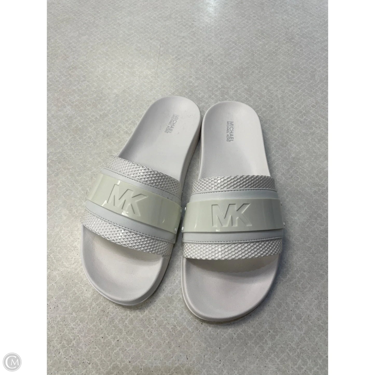 Shoes Designer By Michael Kors In White, Size: 9