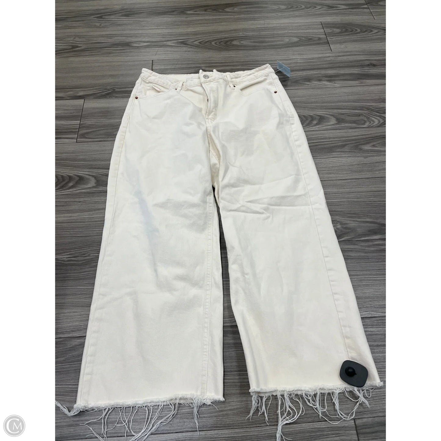 Jeans Wide Leg By Clothes Mentor In White, Size: 16