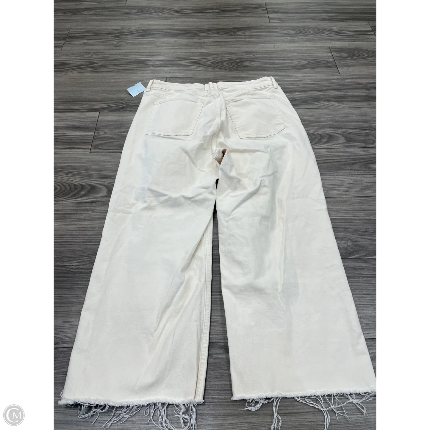 Jeans Wide Leg By Clothes Mentor In White, Size: 16