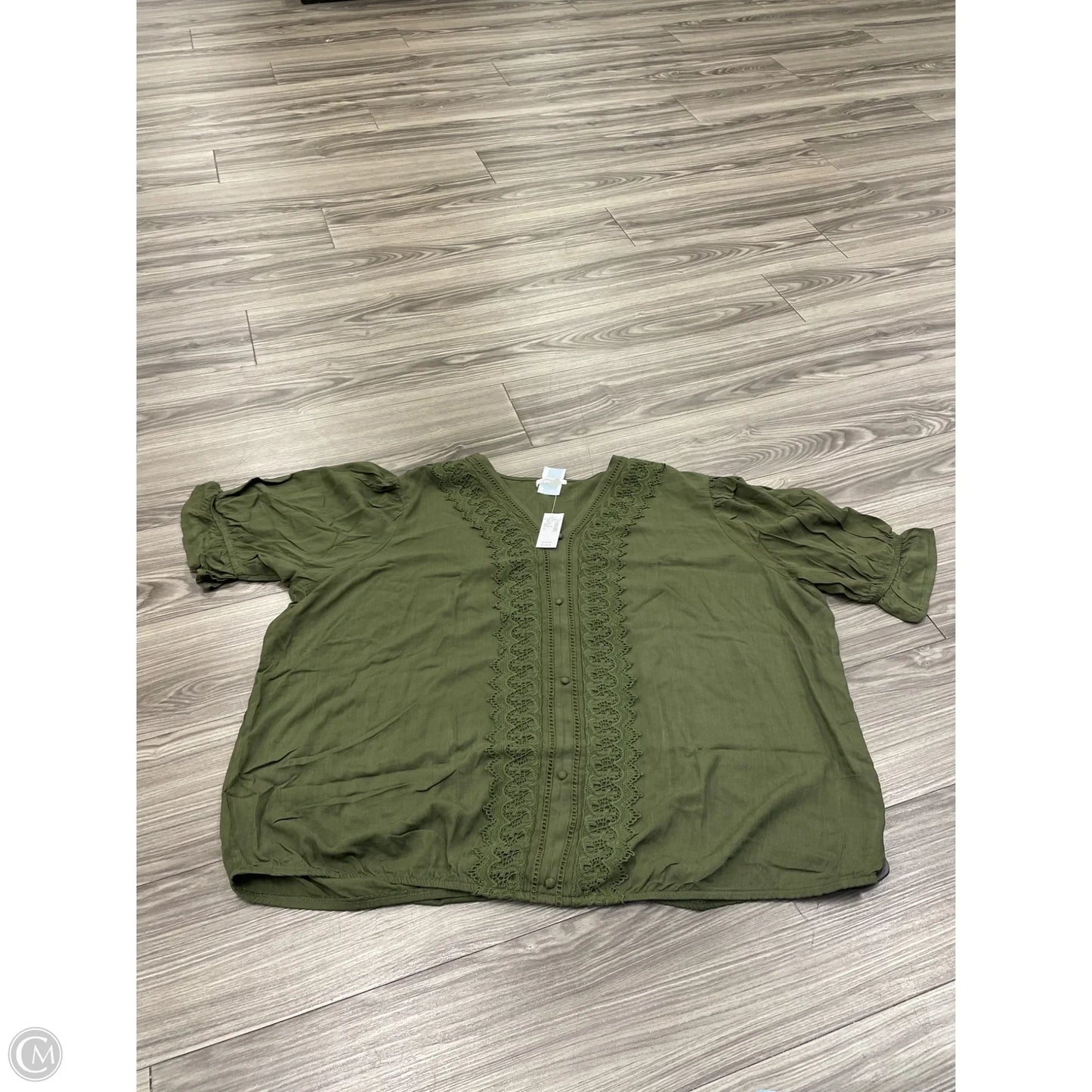 Top Long Sleeve By Maurices In Green, Size: 3x