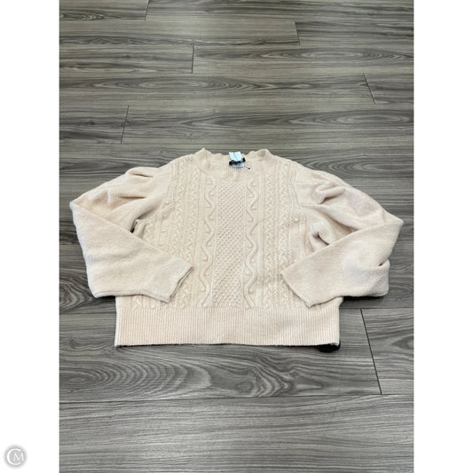 Sweater By Express In Cream, Size: Xl