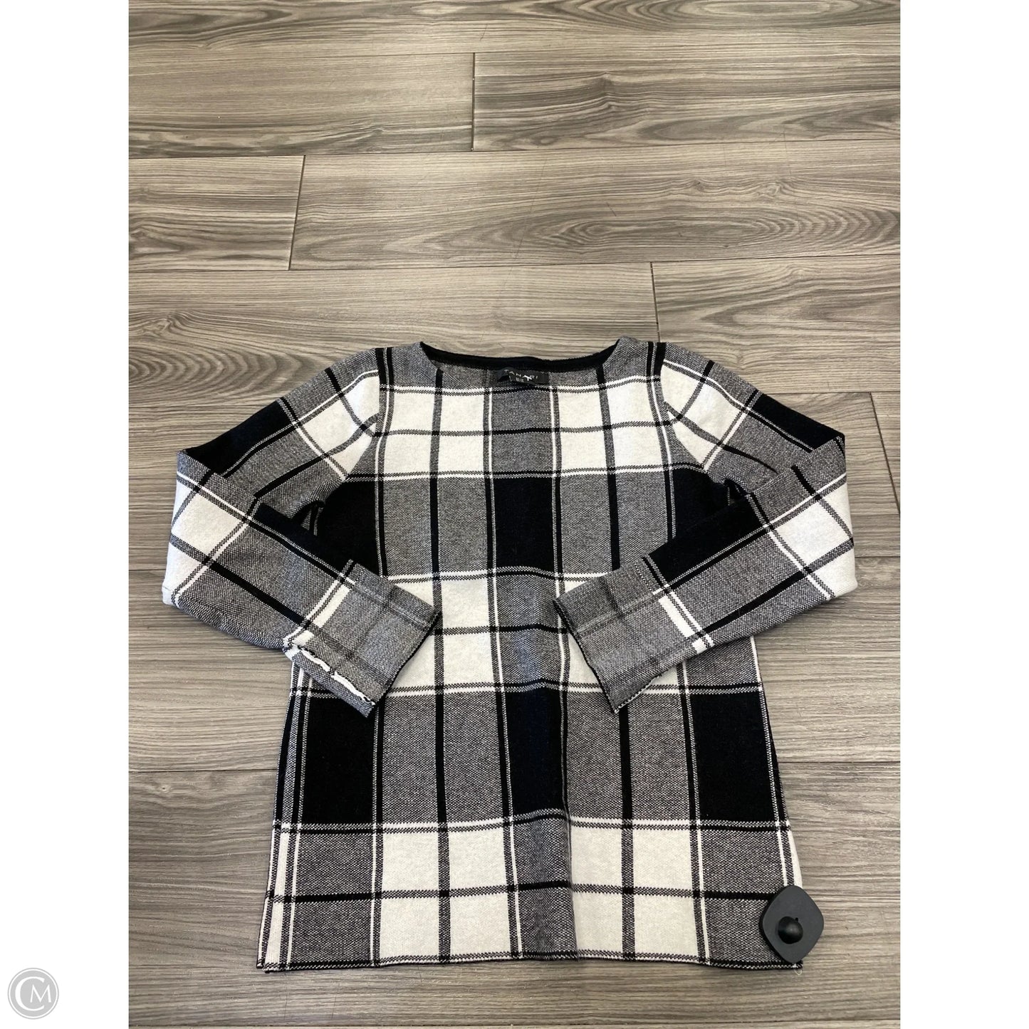 Sweater By Tahari In Plaid Pattern, Size: Xs