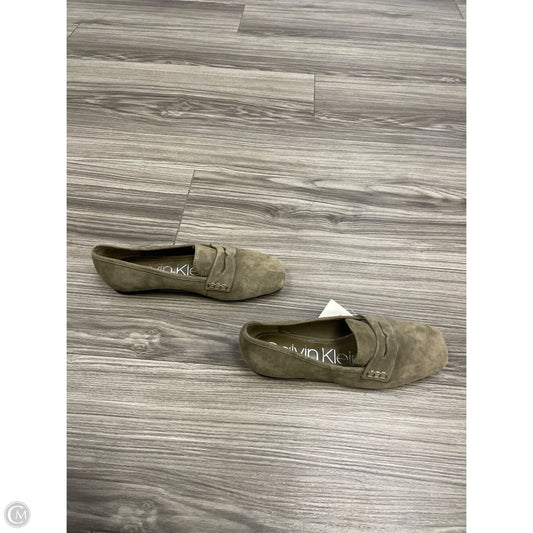 Shoes Flats By Calvin Klein In Grey, Size: 6