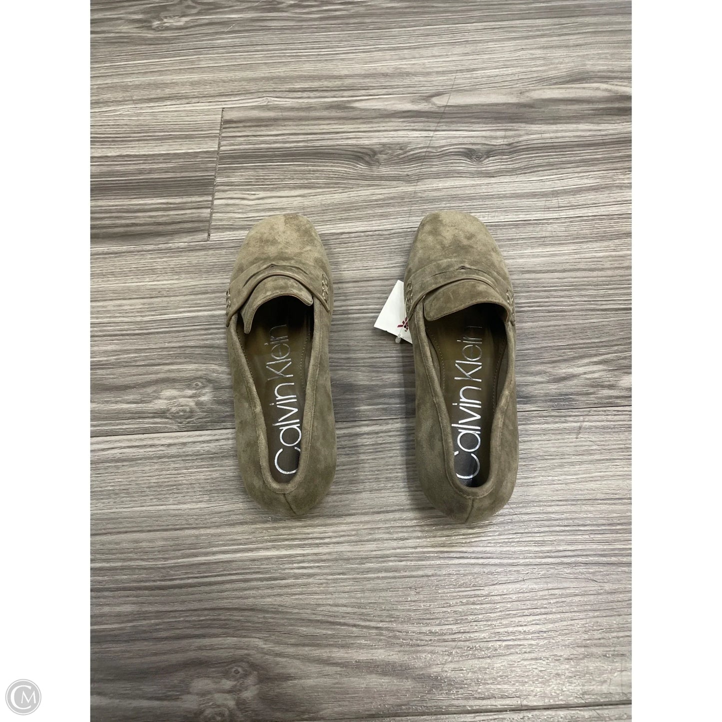 Shoes Flats By Calvin Klein In Grey, Size: 6