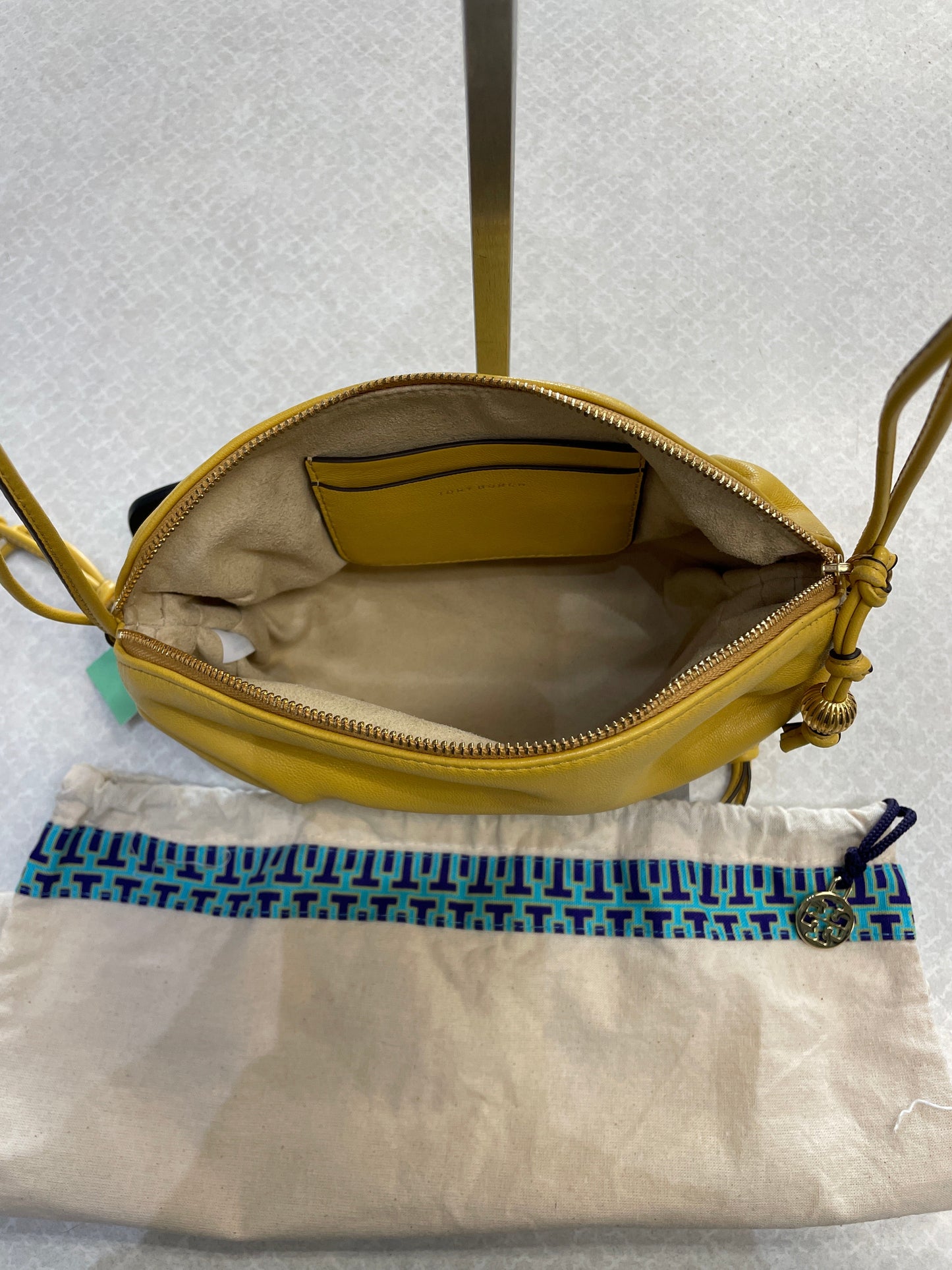 Yellow Handbag Designer Tory Burch, Size Medium