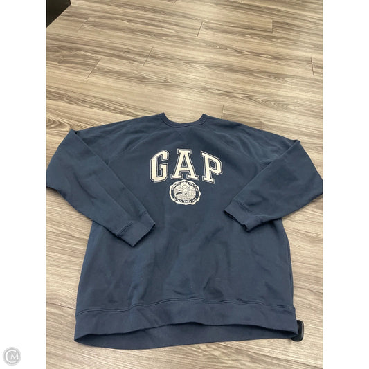 Sweatshirt Crewneck By Gap In Blue, Size: Xl