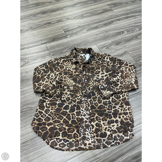 Top Long Sleeve By Bailey 44 In Animal Print, Size: L