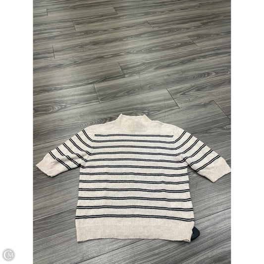 Sweater Short Sleeve By Frame In Striped Pattern, Size: L