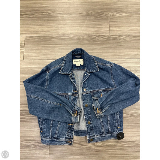 Jacket Denim By Eddie Bauer In Blue, Size: M