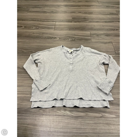 Top Long Sleeve By Aerie In Grey, Size: S