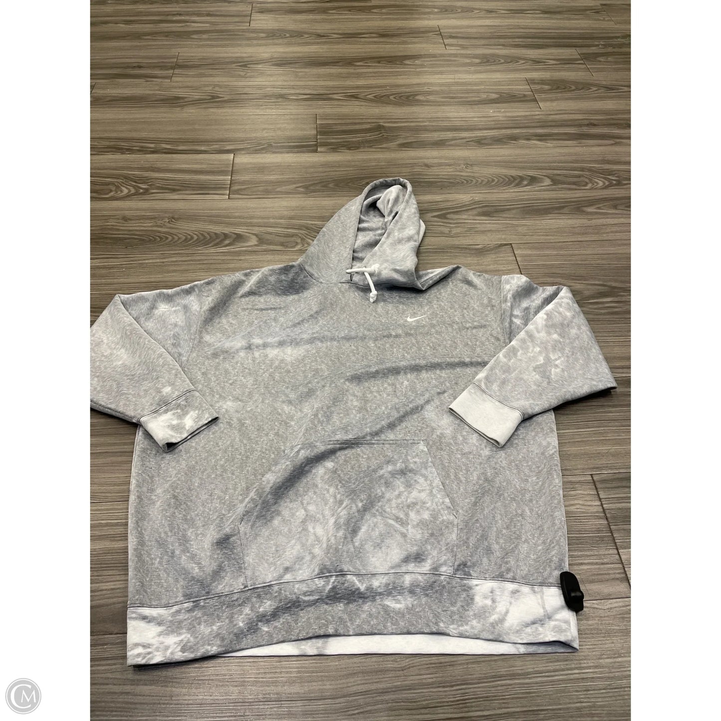 Athletic Sweatshirt Hoodie By Nike In Grey, Size: Xl