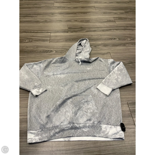 Athletic Sweatshirt Hoodie By Nike In Grey, Size: Xl