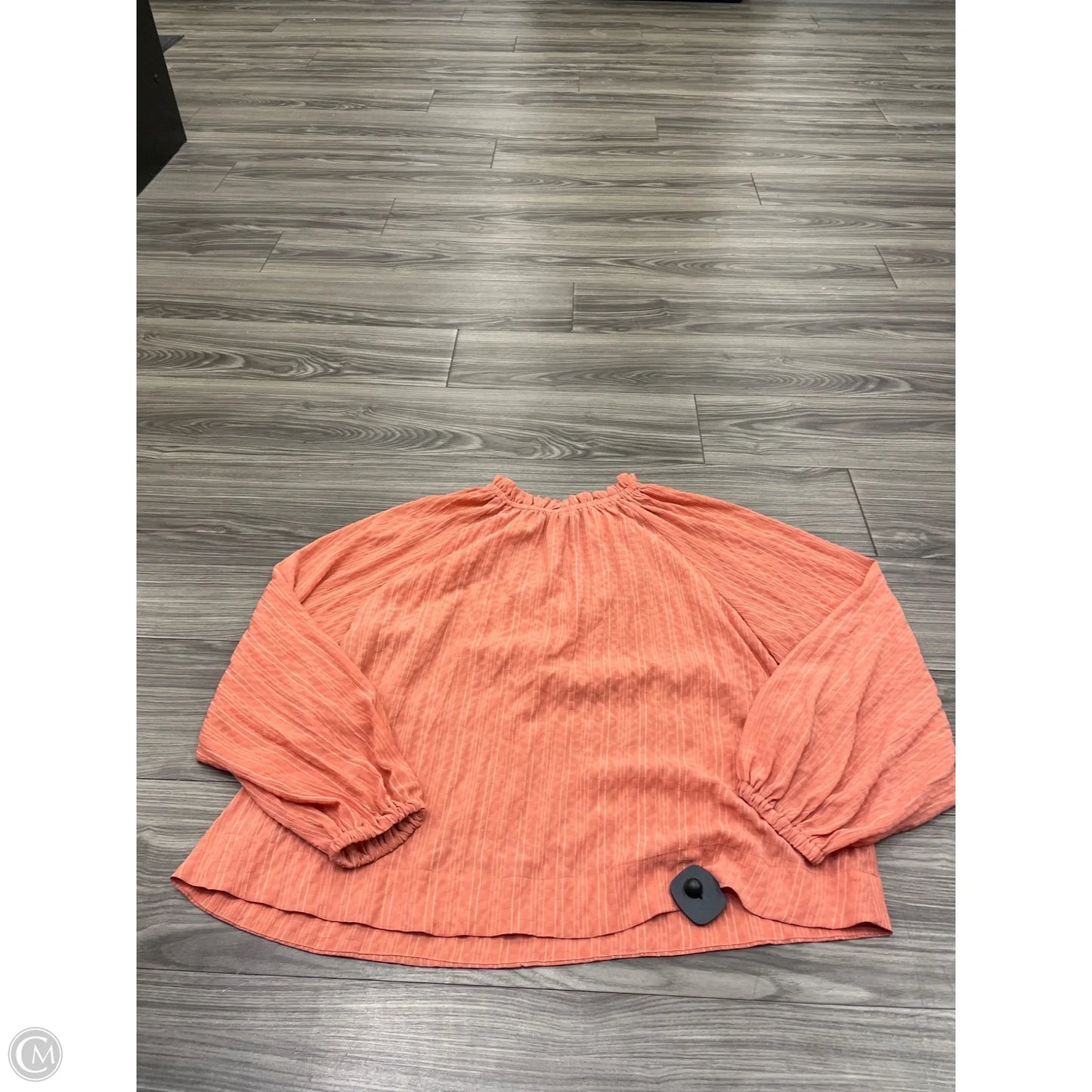 Top Long Sleeve By Prologue In Orange, Size: L