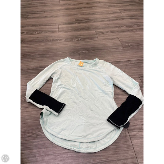 Athletic Top Long Sleeve Collar By Lululemon In Green, Size: S