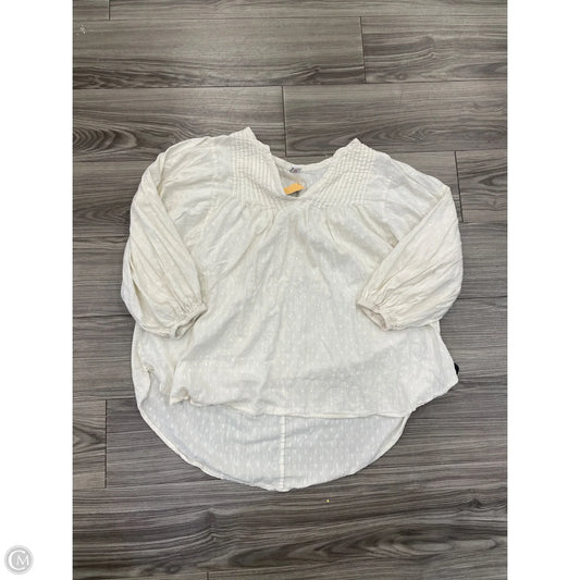 Top Long Sleeve By Old Navy In Cream, Size: 3x