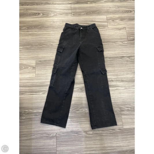 Jeans Wide Leg By Shein In Black, Size: L