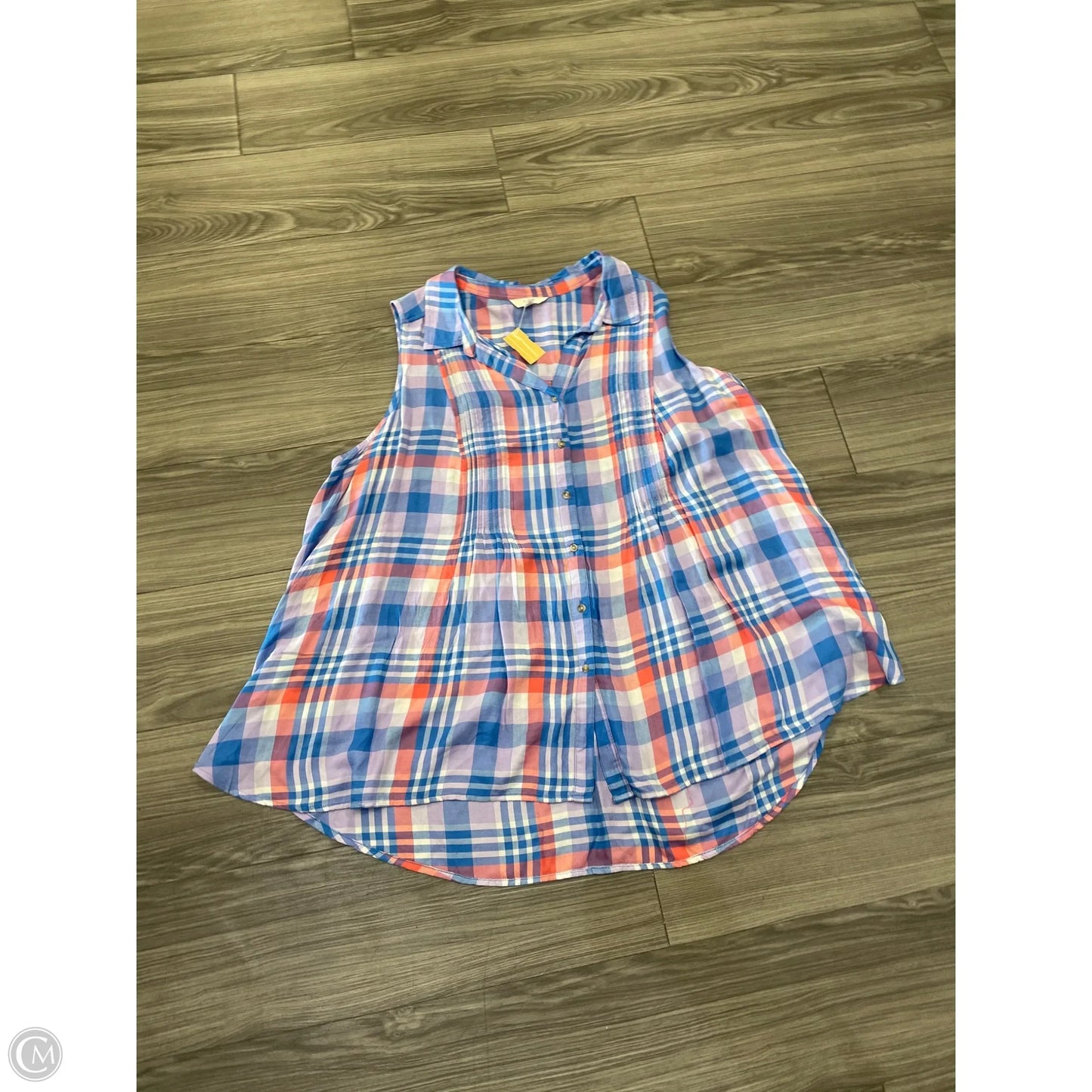 Tank Top By Terra & Sky In Plaid Pattern, Size: 3x