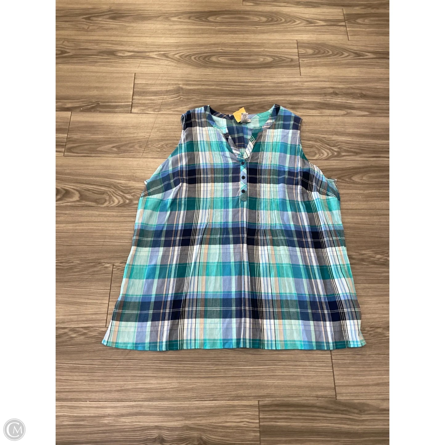 Tank Top By Catherines In Plaid Pattern, Size: 3x