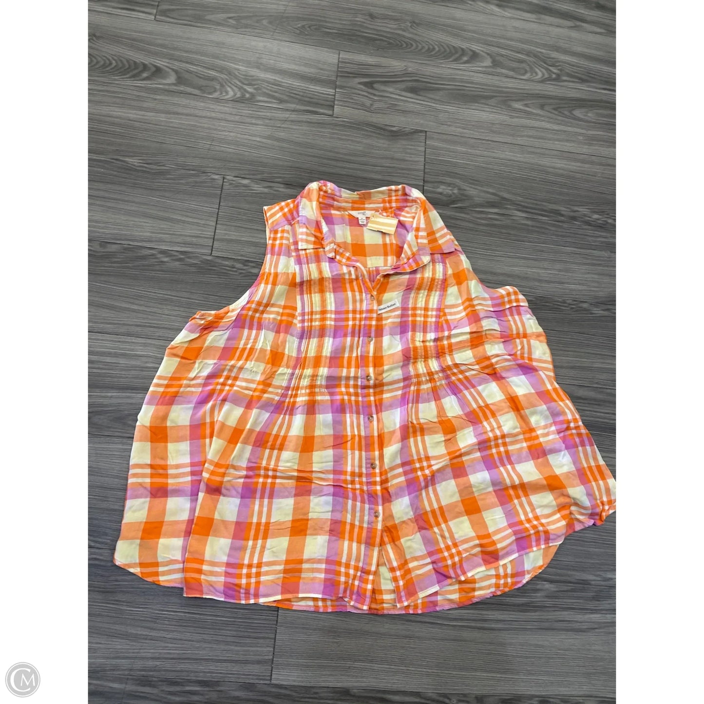 Tank Top By Terra & Sky In Plaid Pattern, Size: 3x