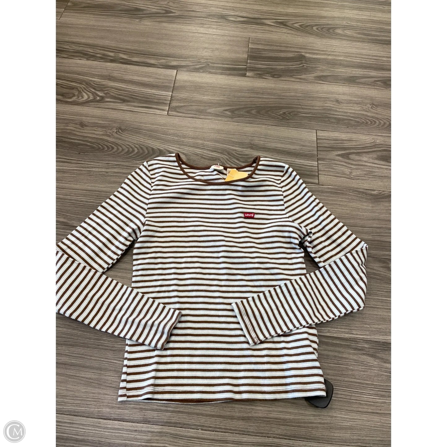 Top Long Sleeve By Levis In Striped Pattern, Size: L