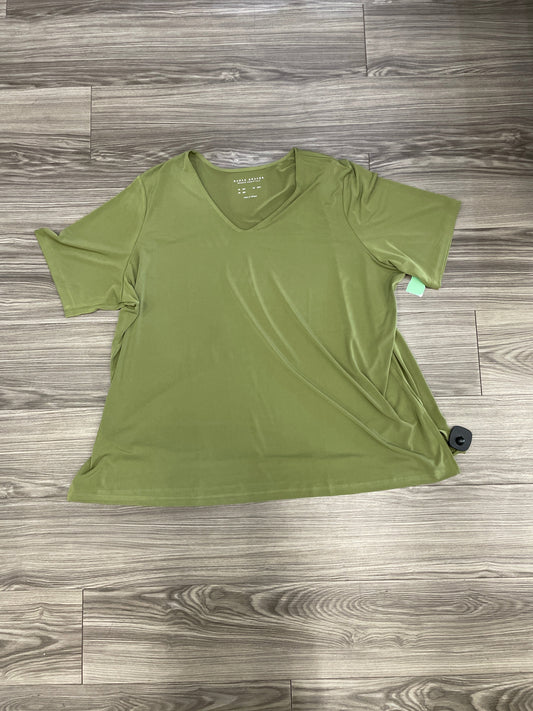 Green Top Short Sleeve Susan Graver, Size 3x