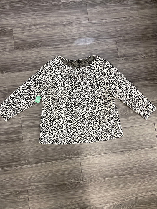 Animal Print Top Long Sleeve Talbots, Size 2x