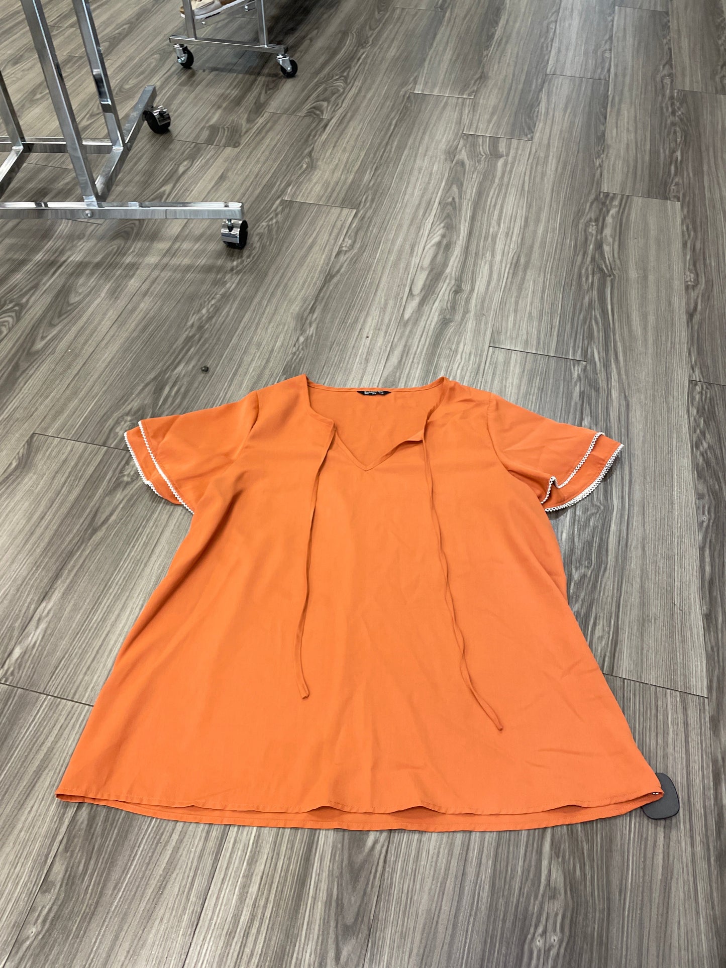 Orange Top Short Sleeve Clothes Mentor, Size 12