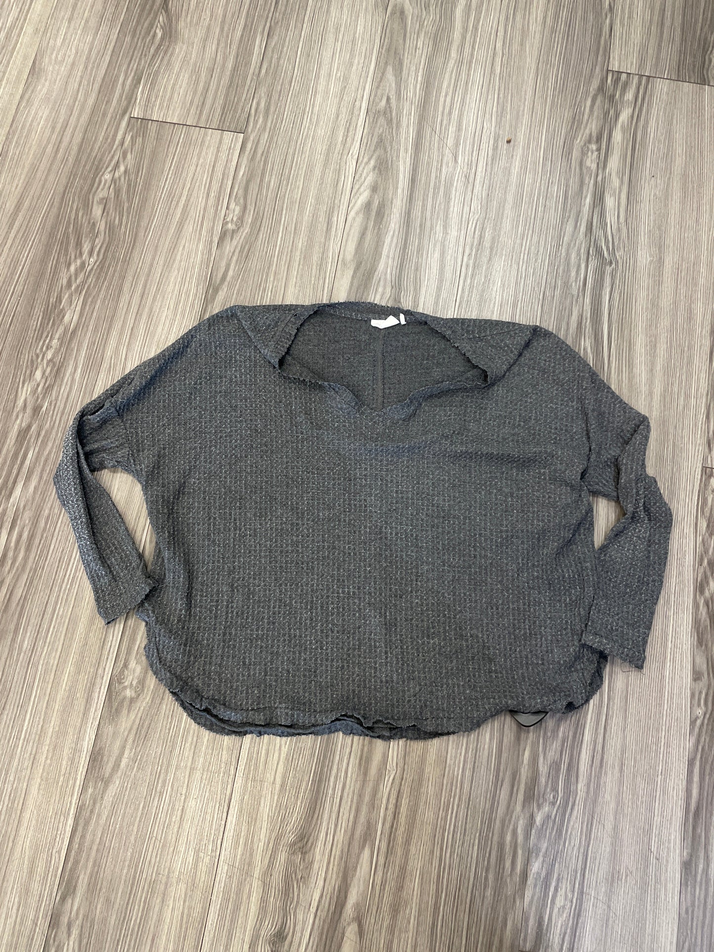 Grey Top Long Sleeve Clothes Mentor, Size Xs