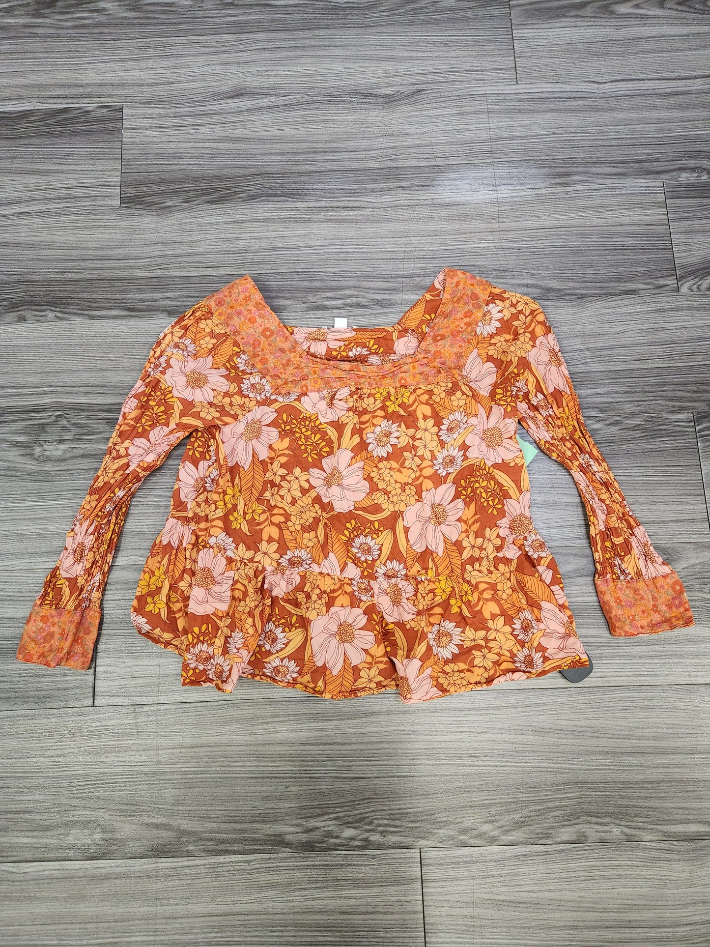 Orange Top 2pc 3/4 Sleeve American Eagle, Size M