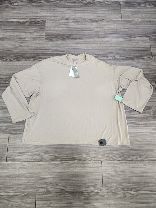 Top Long Sleeve By H&m In Tan, Size: Xl