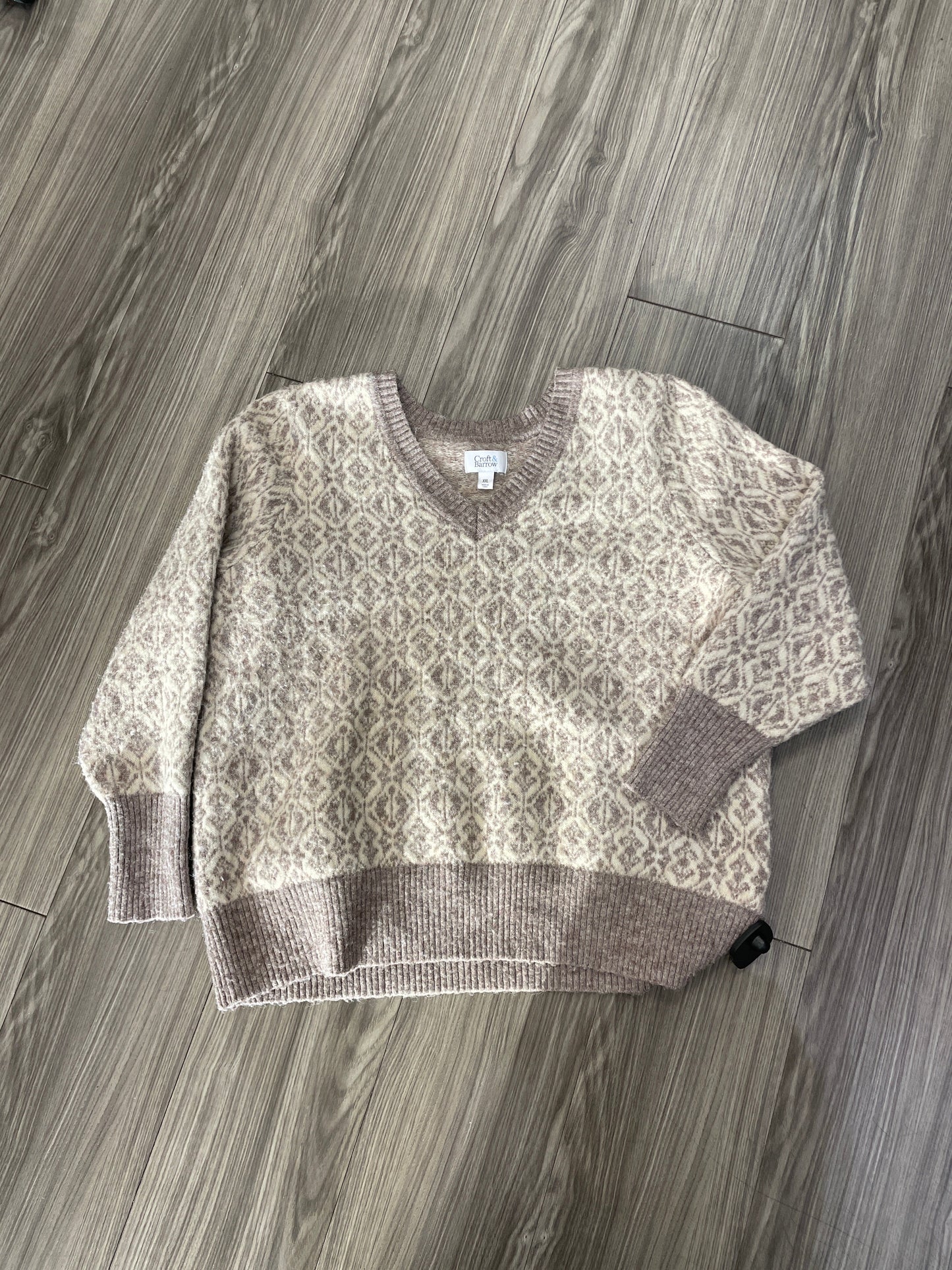 Sweater By Croft And Barrow In Grey, Size: 2x