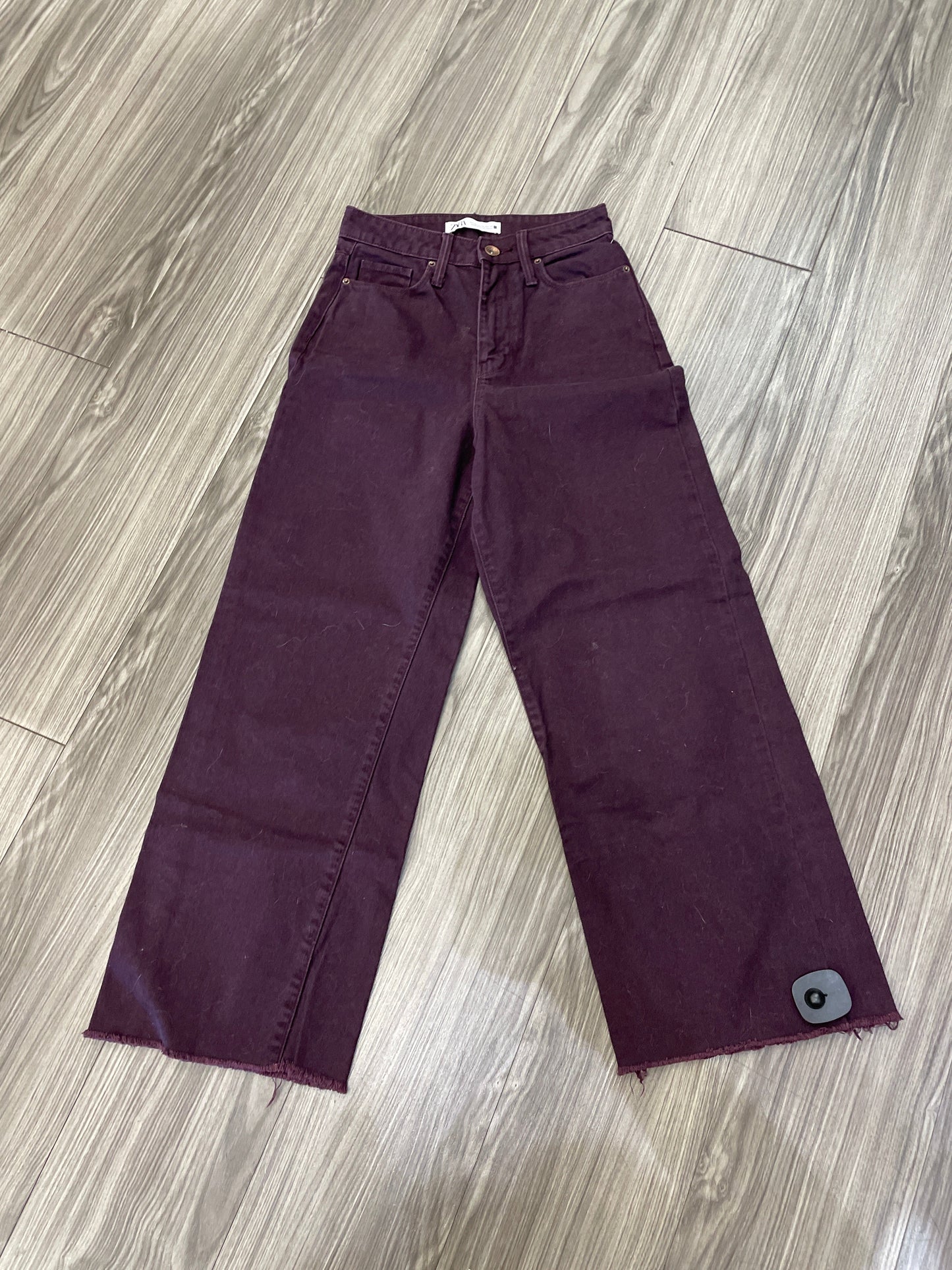 Pants Cropped By Zara In Purple, Size: 2