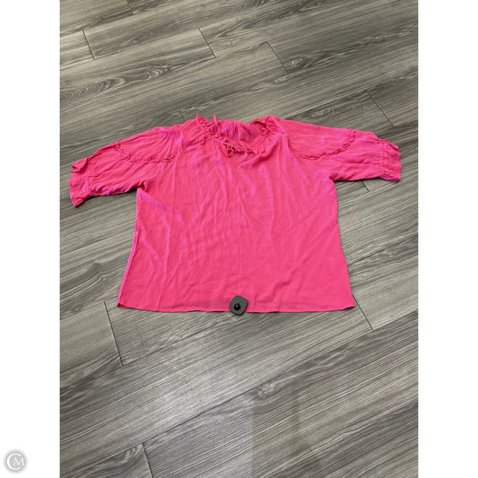 Top 3/4 Sleeve By Coco And Carmen In Pink, Size: L