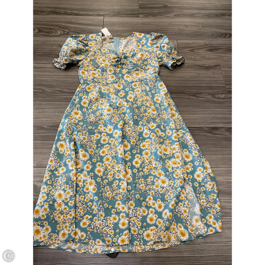 Dress Casual Midi By Clothes Mentor In Floral Print, Size: M